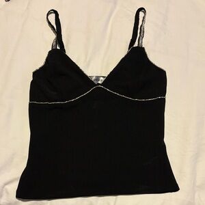 Madden Girl Black Top with Silver Accents